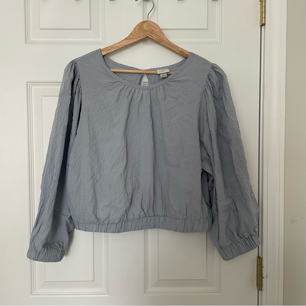 a new day Light Gray Blouse